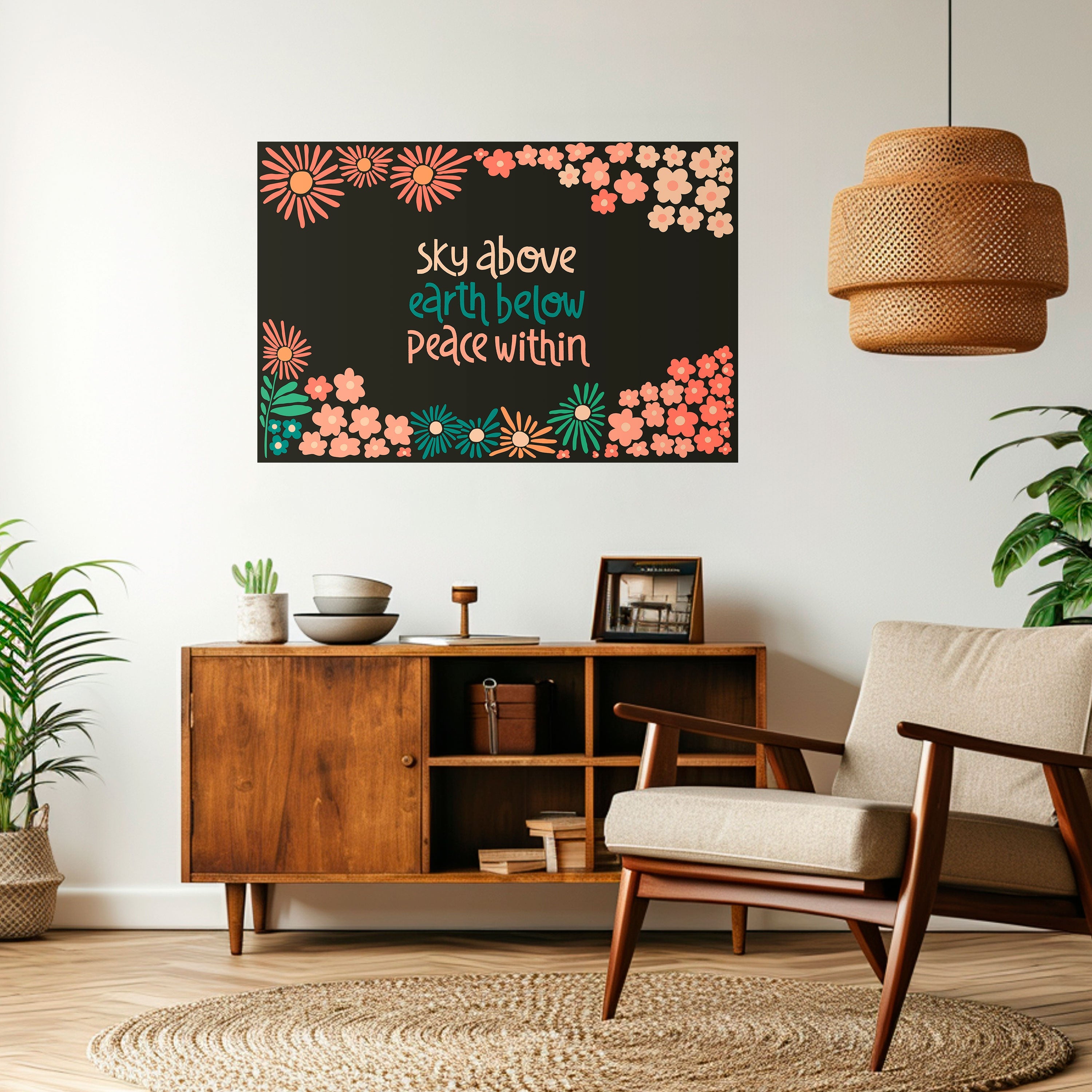 Horizontales Poster „Peace Within“ zum Abziehen und Aufkleben