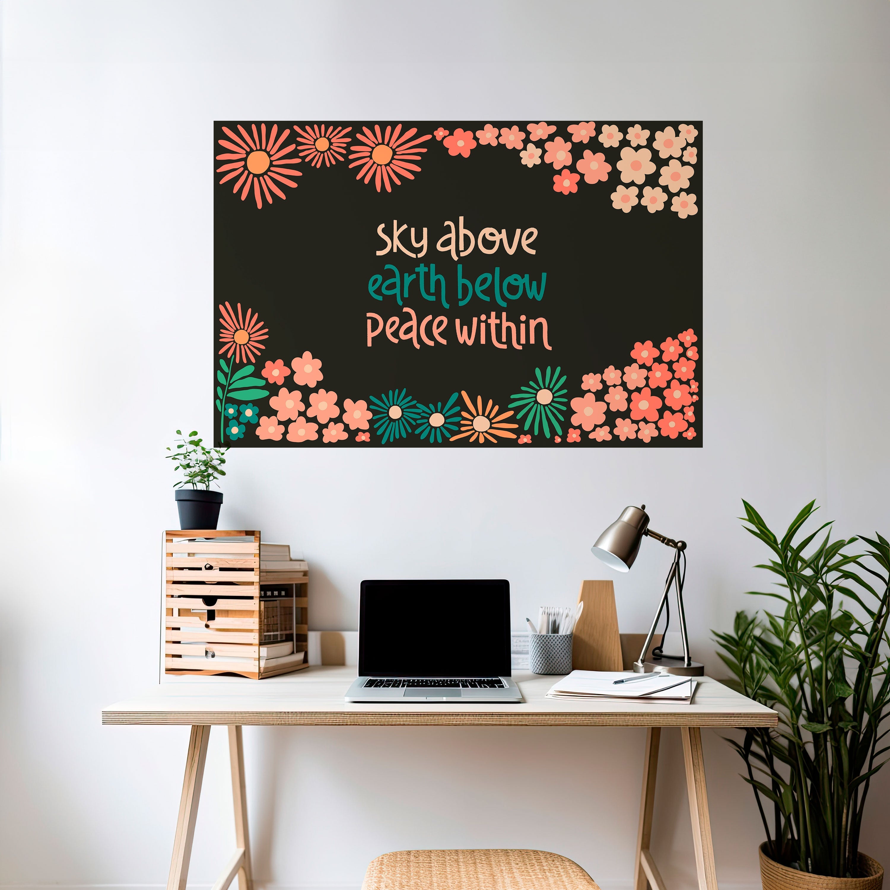 Horizontales Poster „Peace Within“ zum Abziehen und Aufkleben