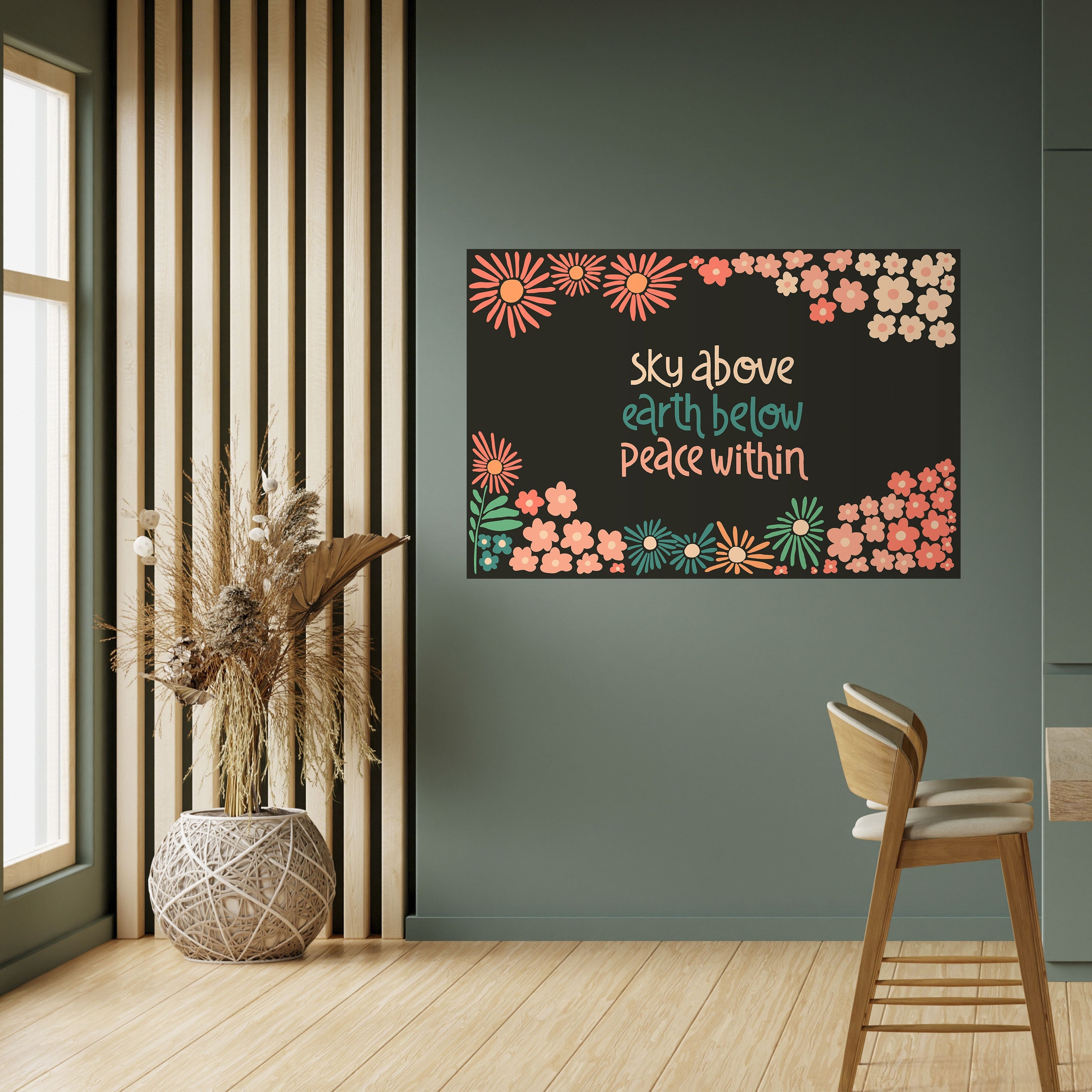 Horizontales Poster „Peace Within“ zum Abziehen und Aufkleben