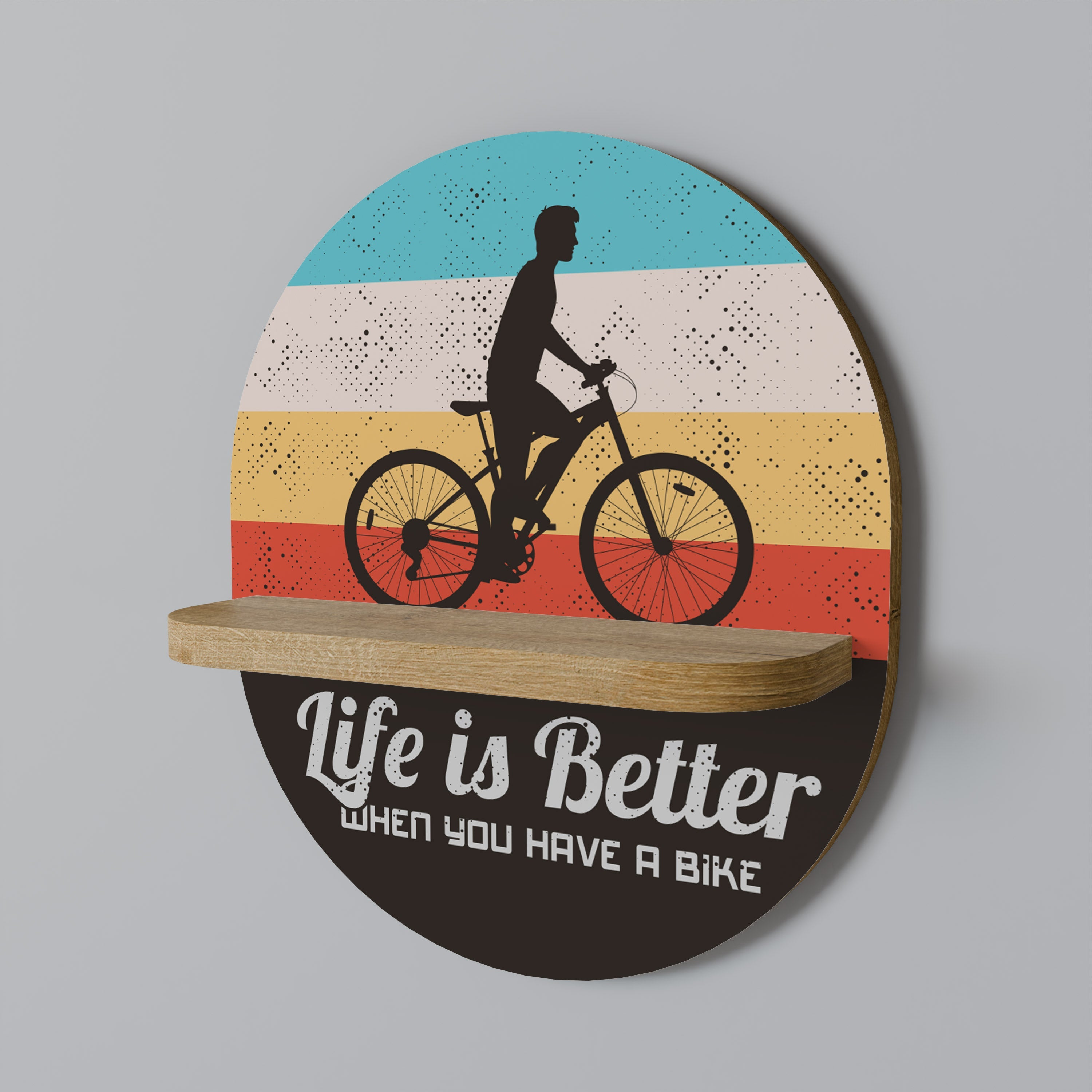 BETTER LIFE Ovales Kunstregal in Eichenoptik