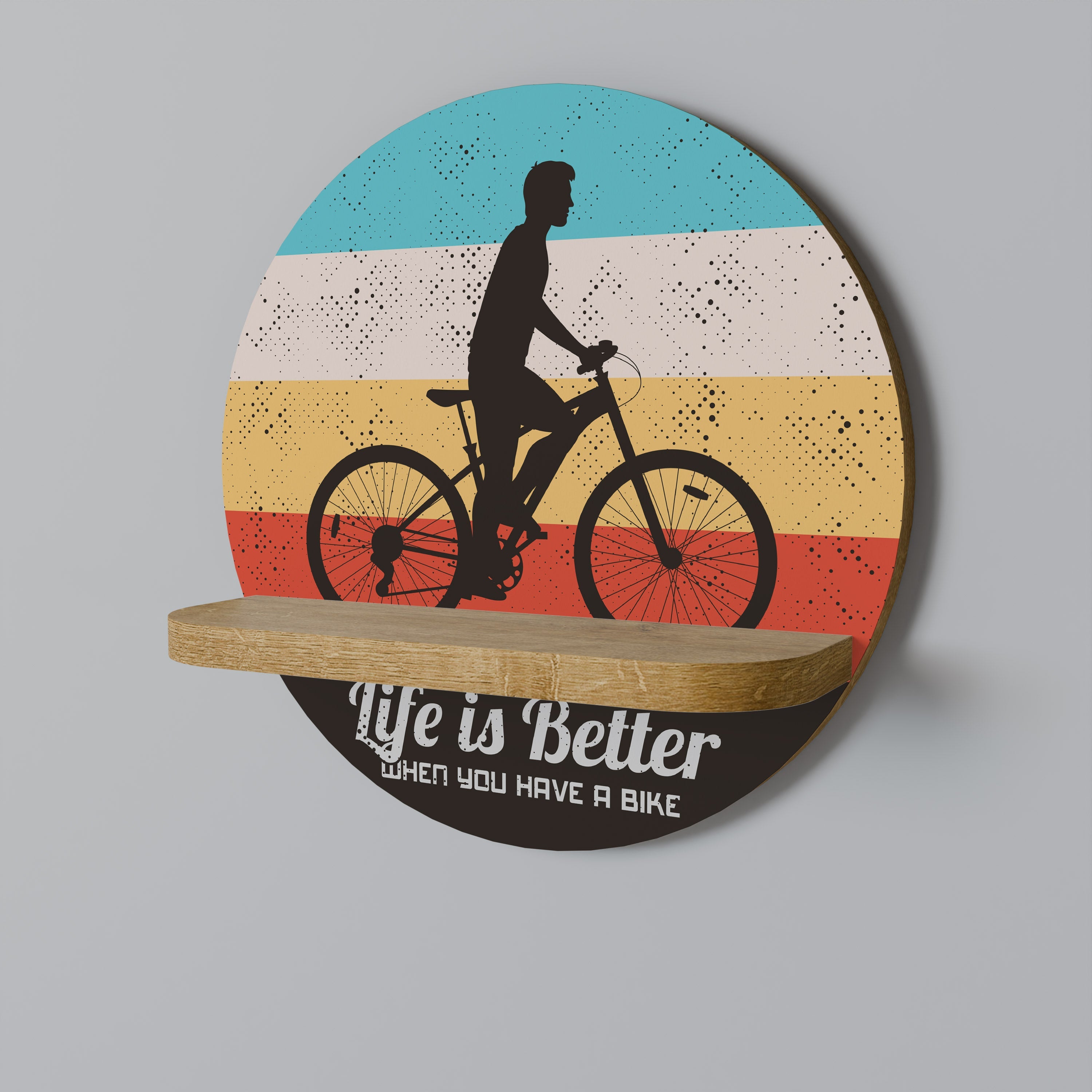 BETTER LIFE Rundes Kunstregal in Eichenoptik