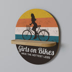 THE HOTTEST LEGS Ovales Kunstregal in Eiche-Optik