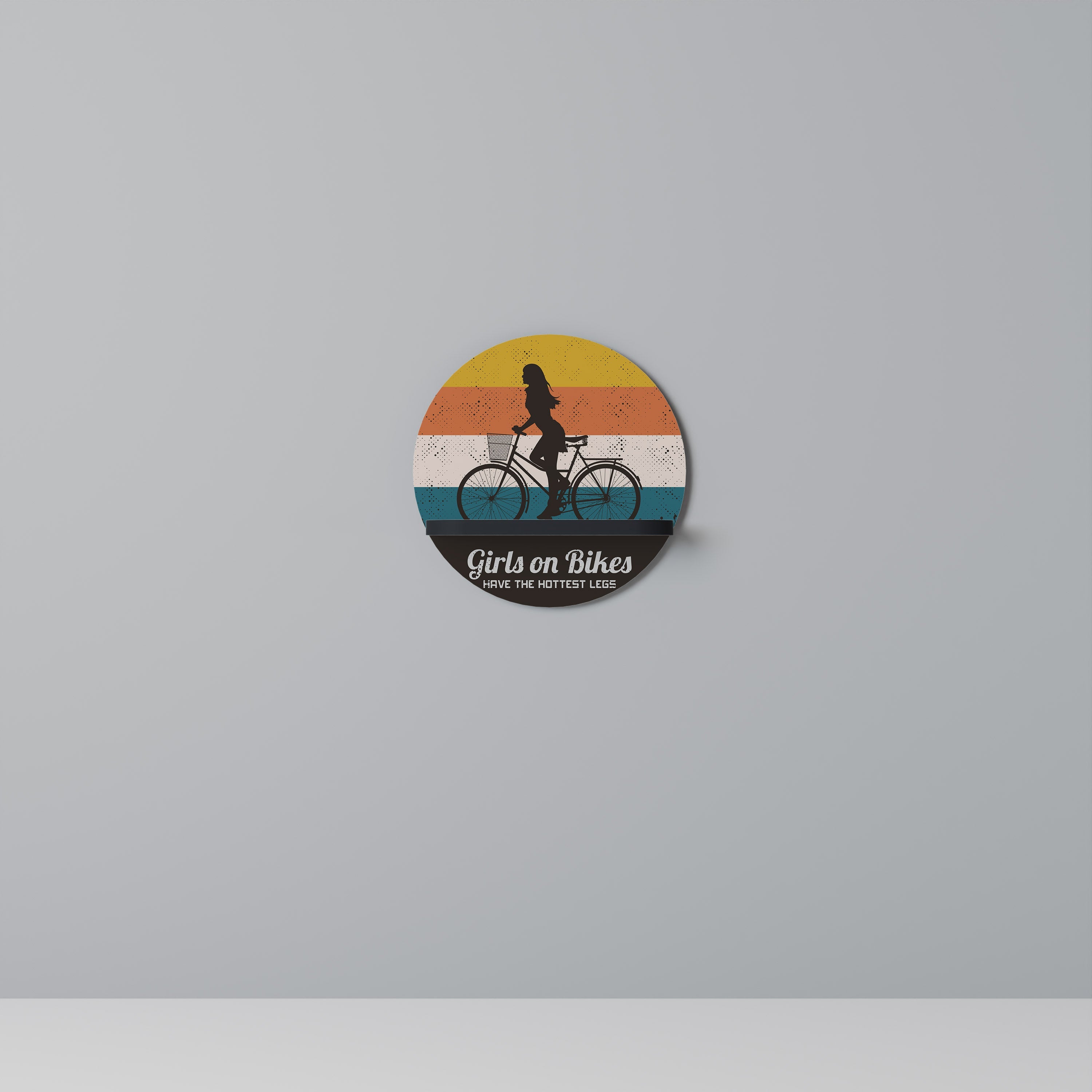 THE HOTTEST LEGS Rundes Kunstregal in Schwarz