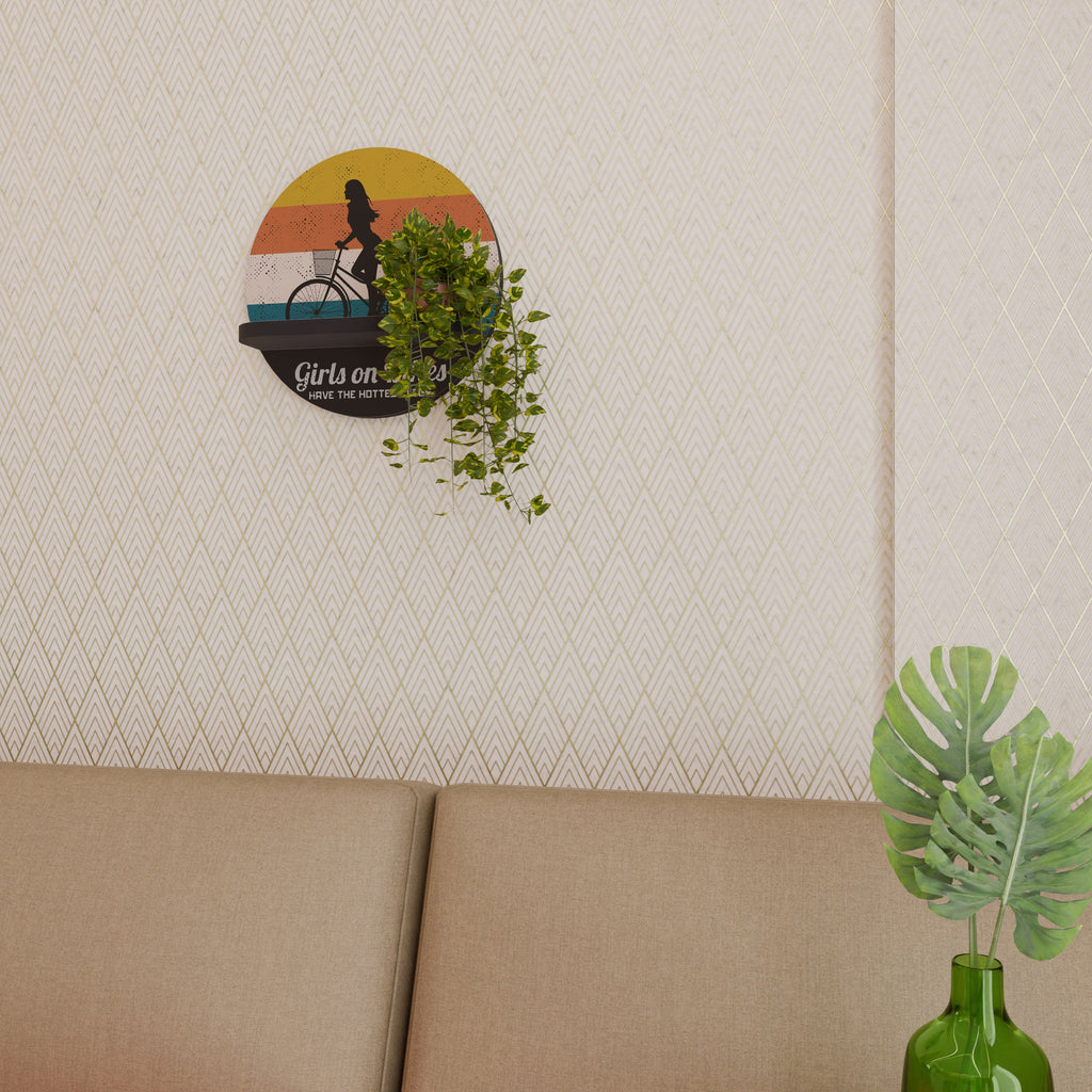 THE HOTTEST LEGS Rundes Kunstregal in Schwarz