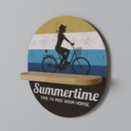 SUMMERTIME Ovales Kunstregal in Eiche-Optik