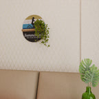 SUMMERTIME Ovales Kunstregal in Eiche-Optik