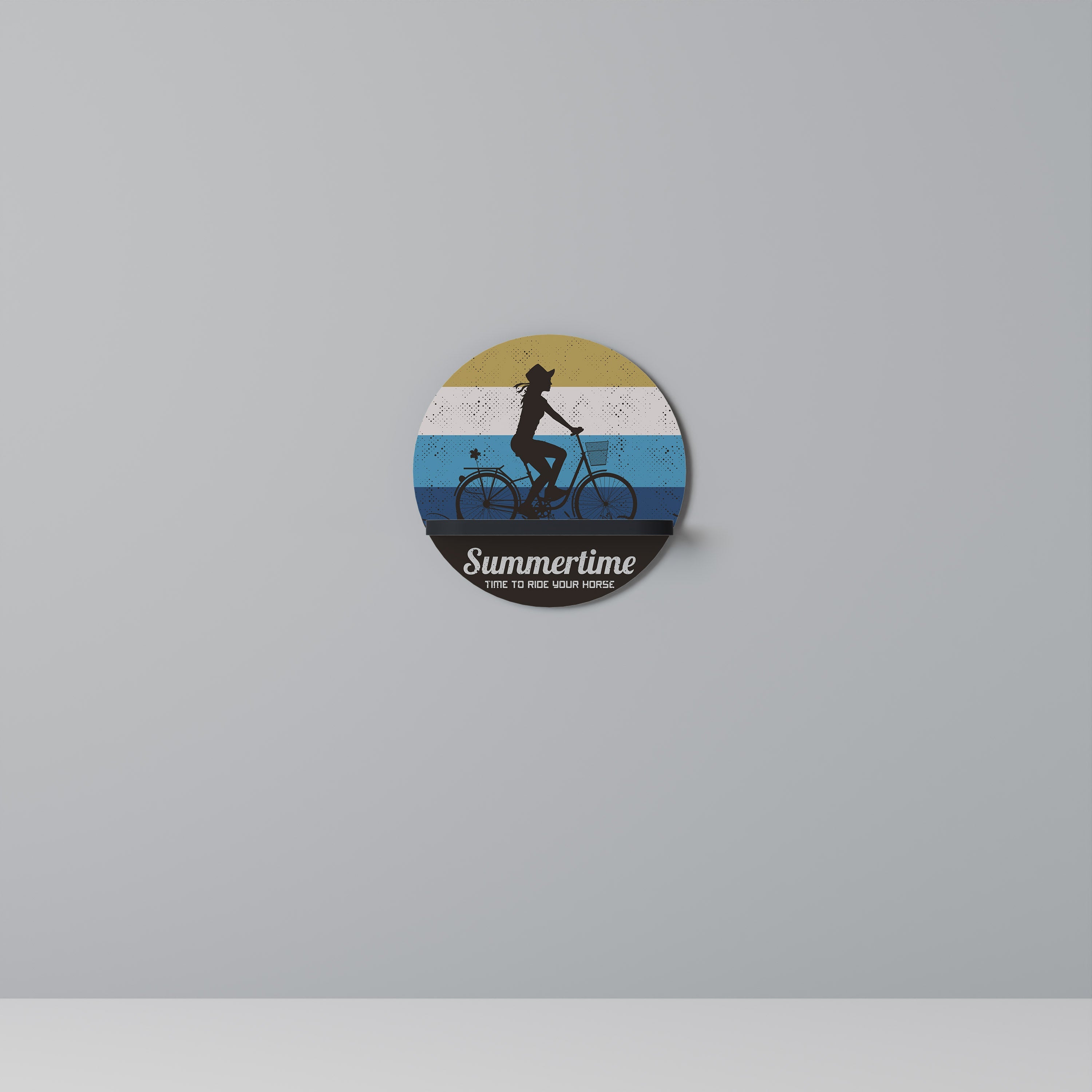 SUMMERTIME Rundes Kunstregal in Schwarz