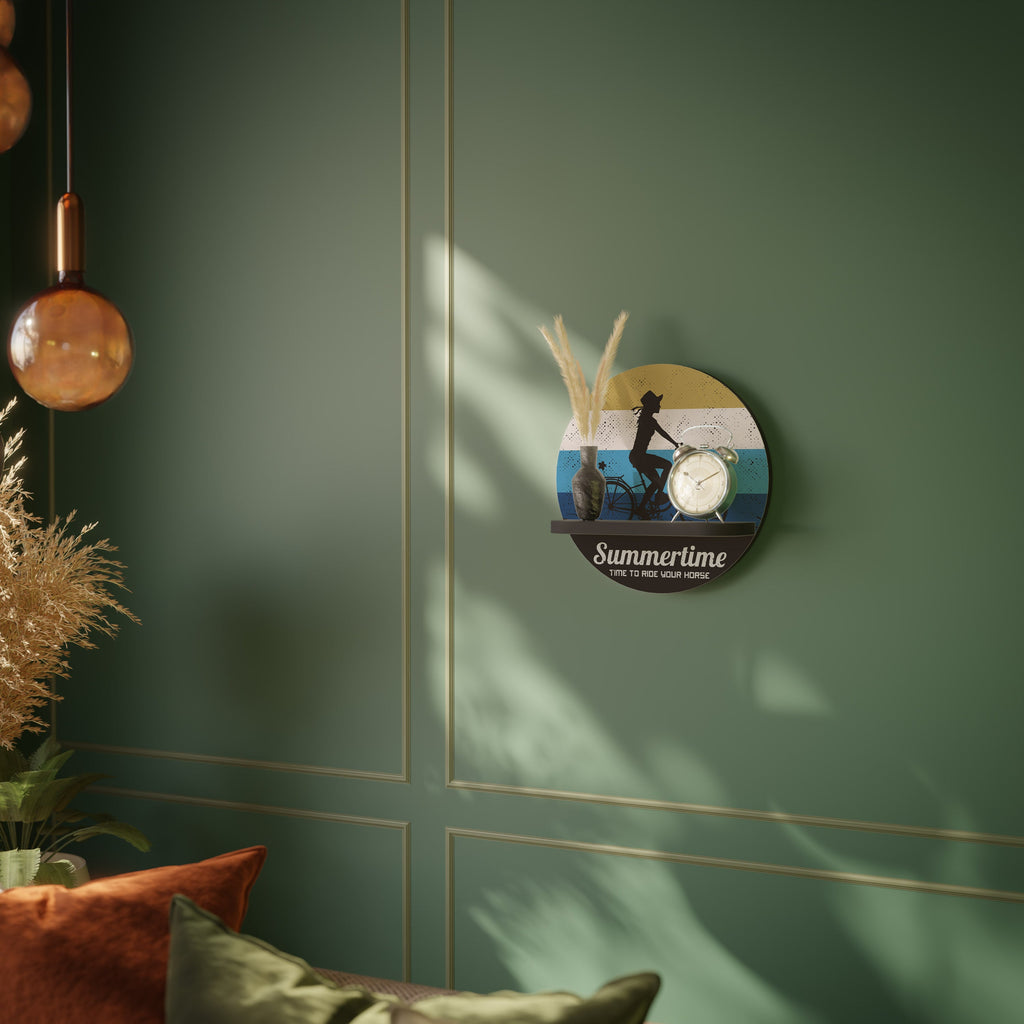 SUMMERTIME Rundes Kunstregal in Schwarz