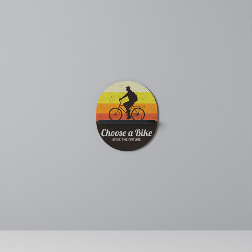 CHOOSE A BIKE Oval Art Shelf In Black Finish