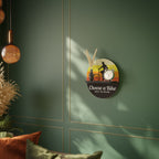 CHOOSE A BIKE Ovales Kunstregal in Schwarz