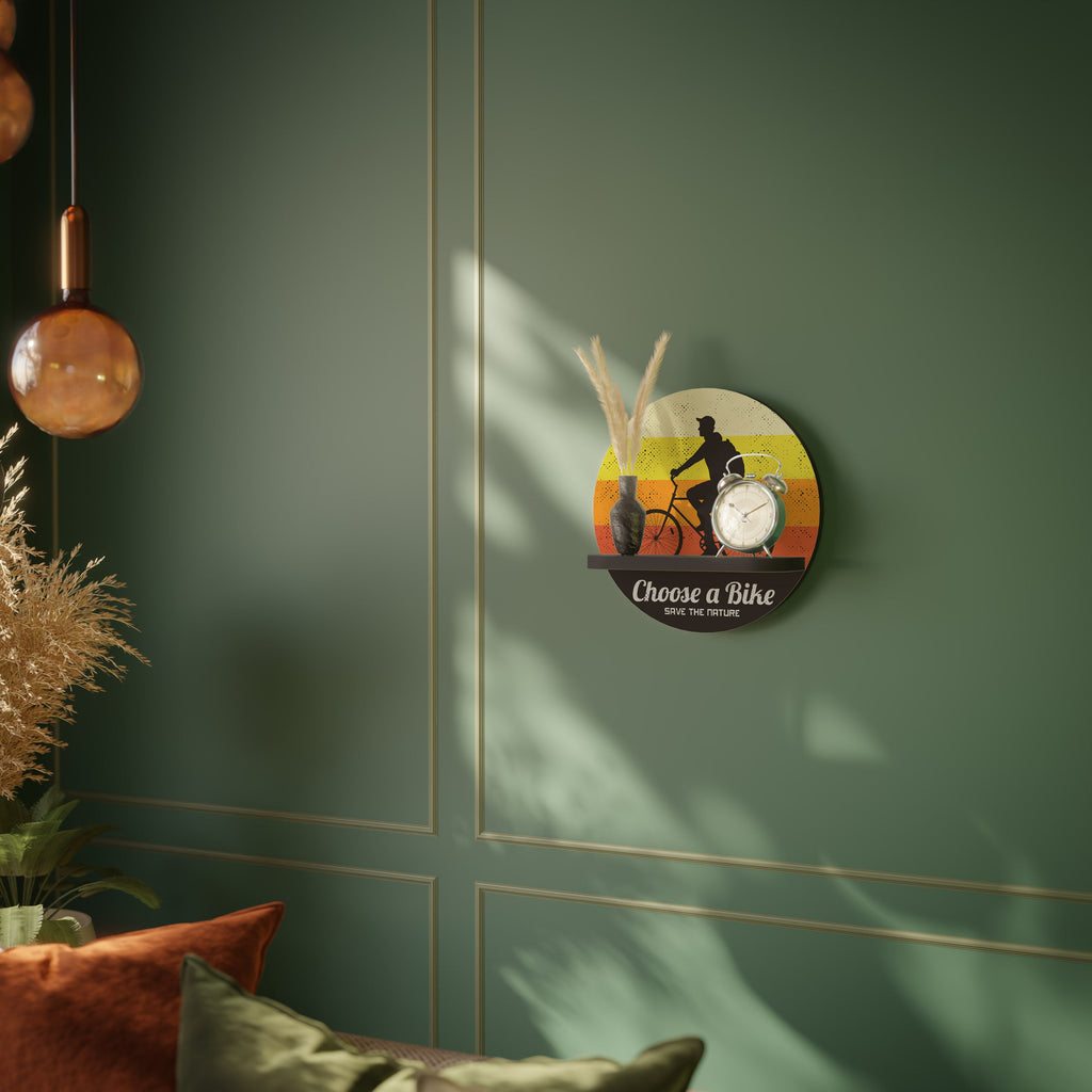 CHOOSE A BIKE Rundes Kunstregal in Schwarz