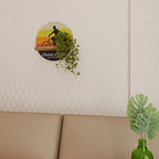 CHOOSE A BIKE Rundes Kunstregal in Eiche-Optik