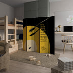 MUSIC - NO PAIN Decorative 5-Panel Room Divider