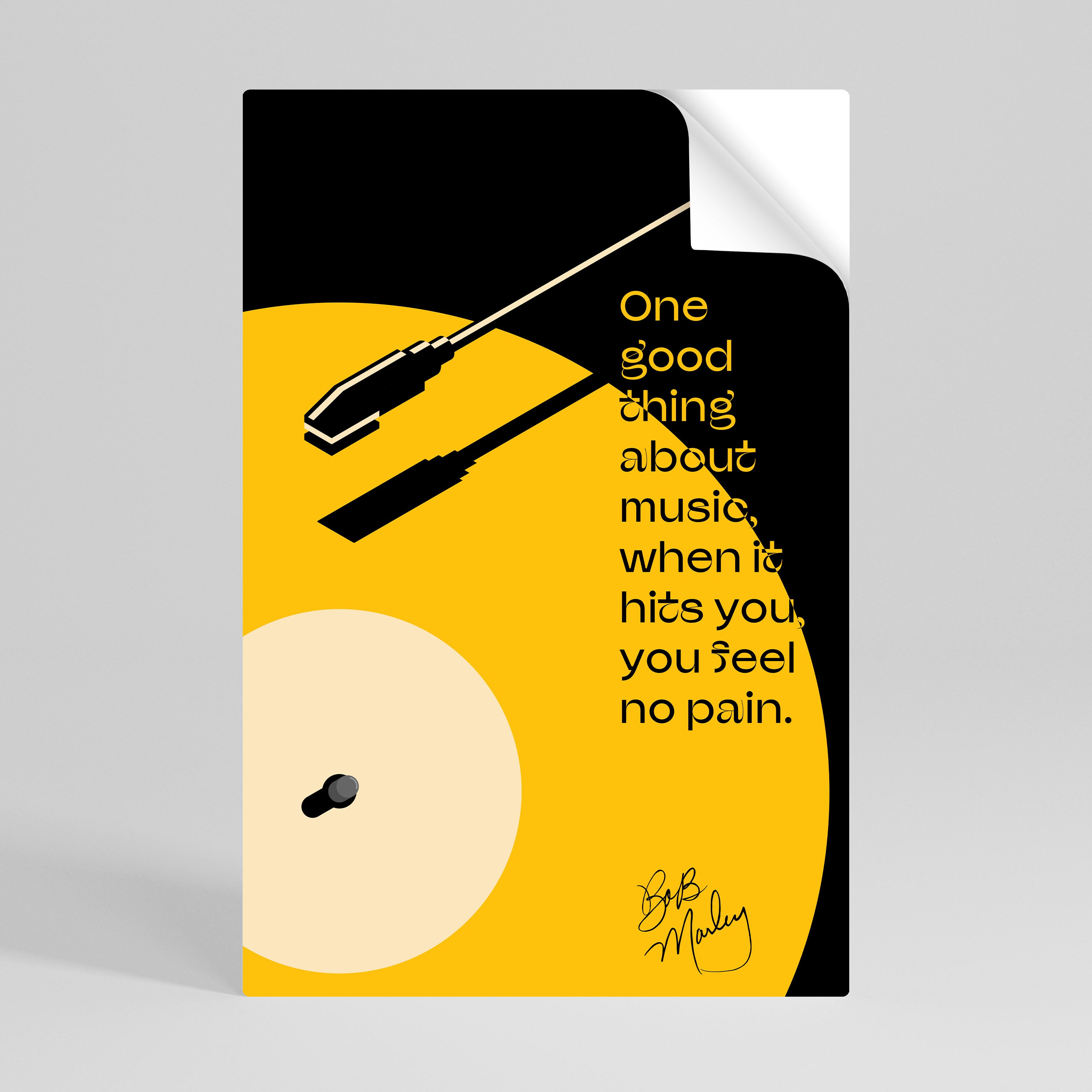 MUSIC - NO PAIN Selbstklebendes Poster - Hochformat