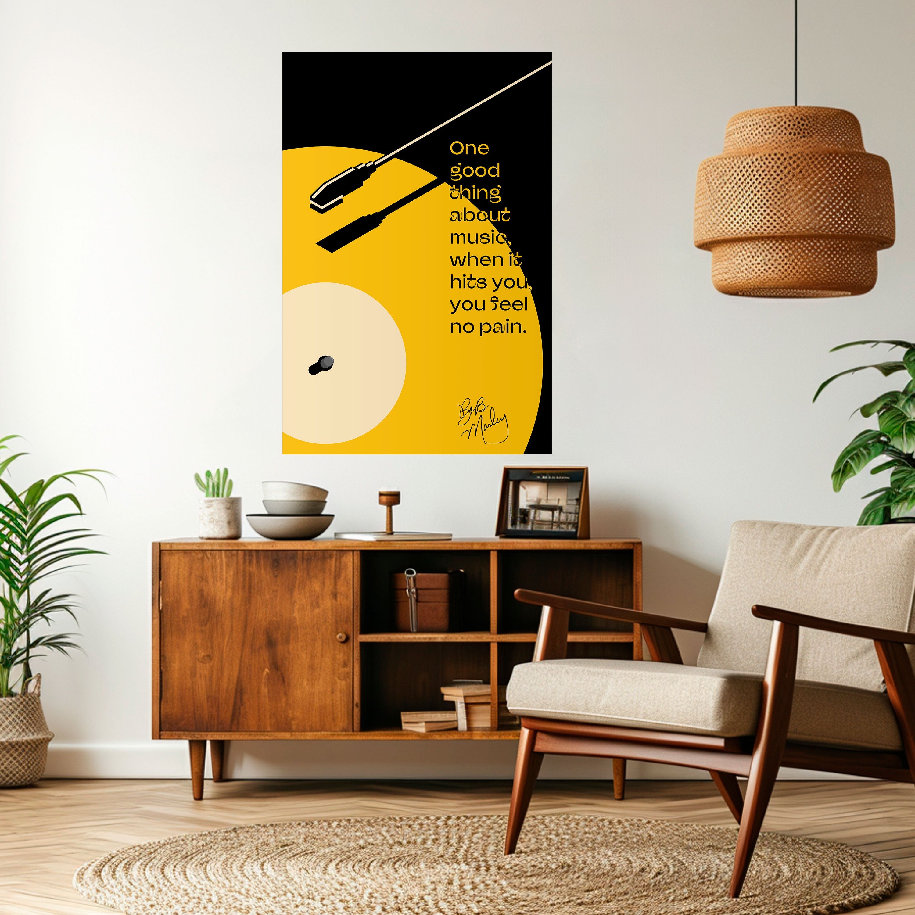 MUSIC – NO PAIN Vertikales Poster zum Abziehen und Aufkleben