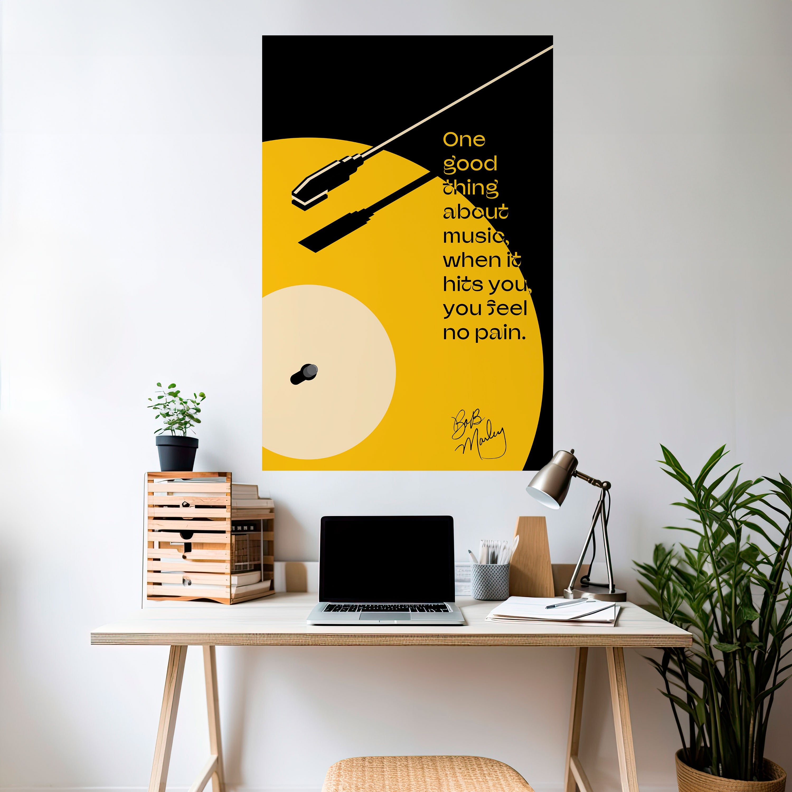 MUSIC – NO PAIN Vertikales Poster zum Abziehen und Aufkleben