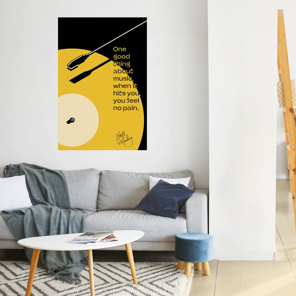 MUSIC – NO PAIN Vertikales Poster zum Abziehen und Aufkleben