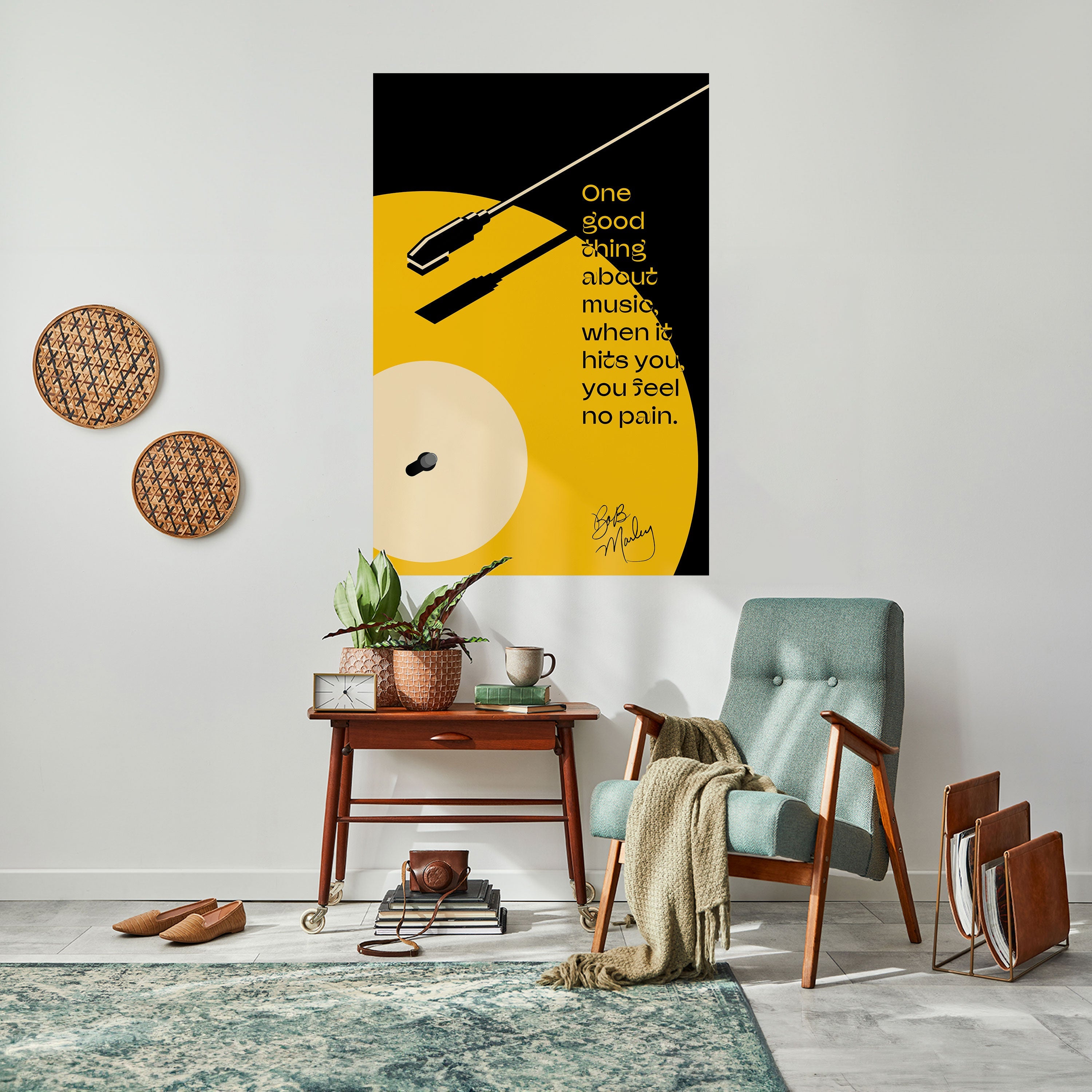 MUSIC – NO PAIN Vertikales Poster zum Abziehen und Aufkleben