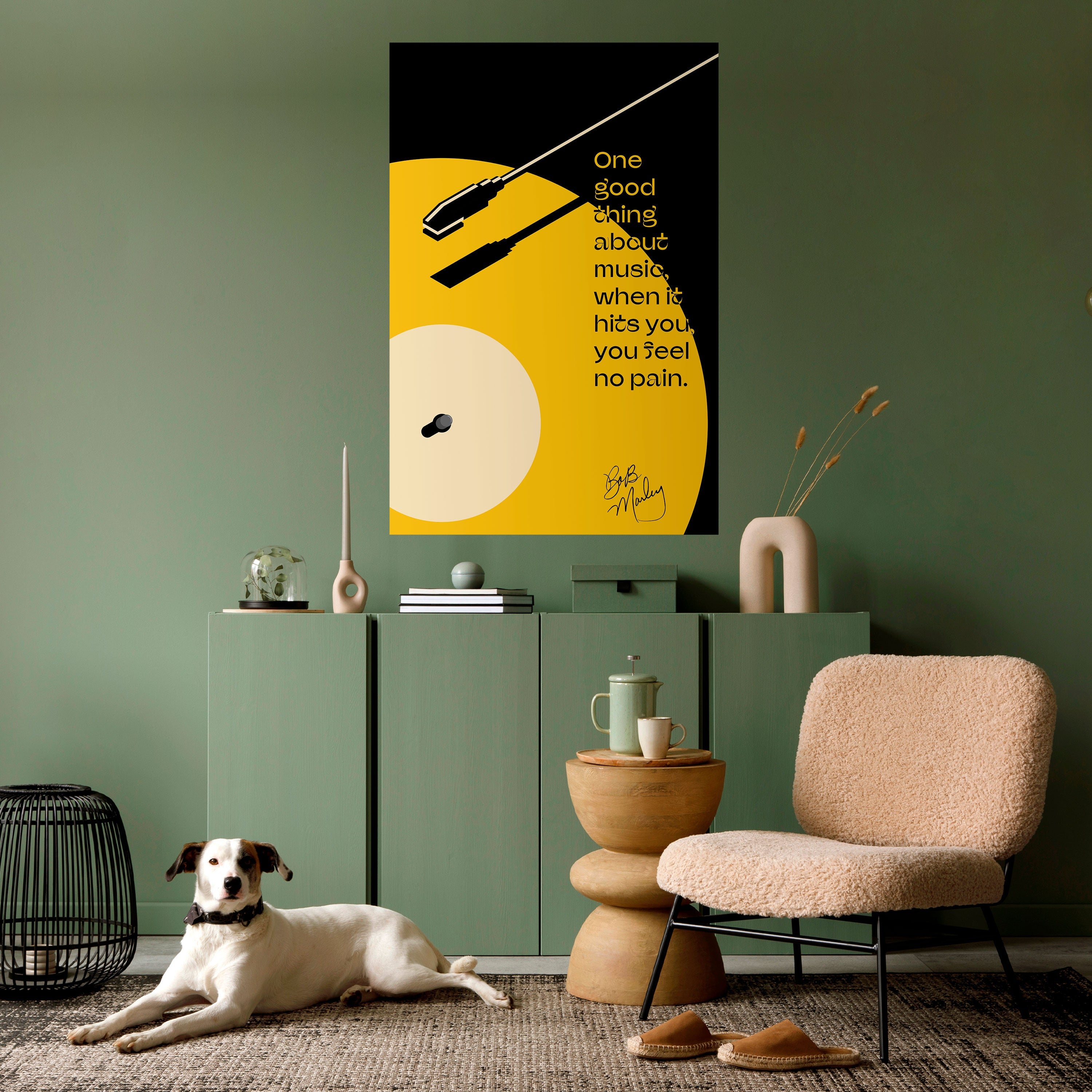 MUSIC – NO PAIN Vertikales Poster zum Abziehen und Aufkleben