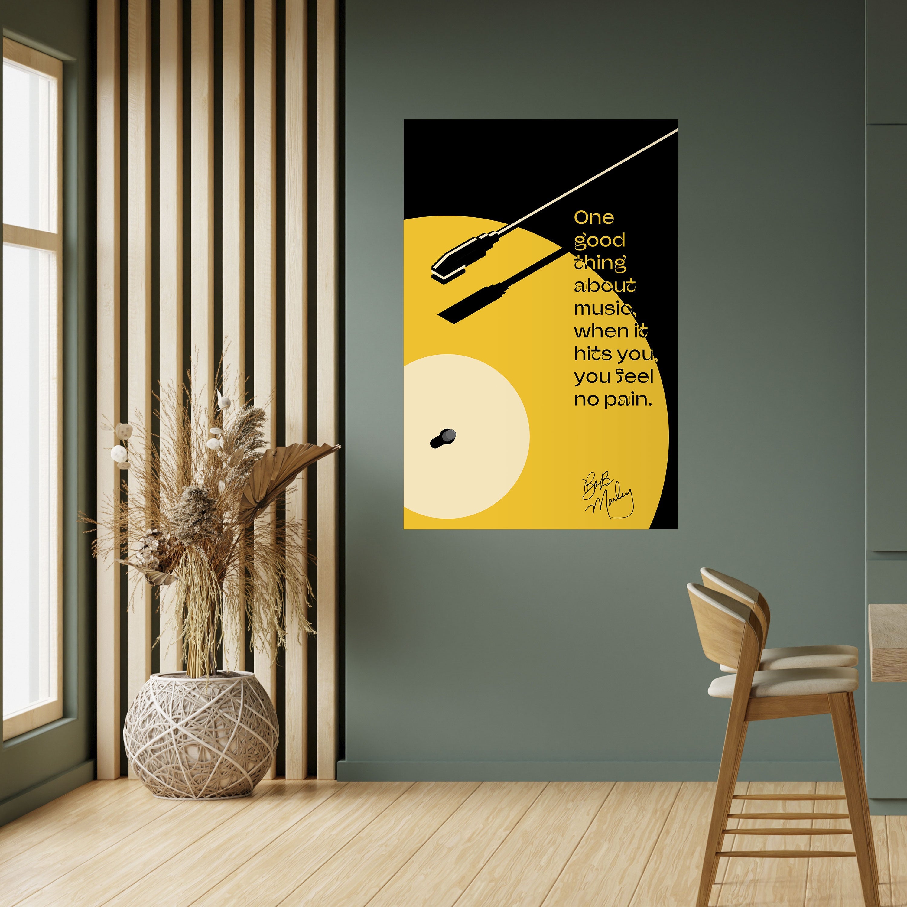 MUSIC – NO PAIN Vertikales Poster zum Abziehen und Aufkleben