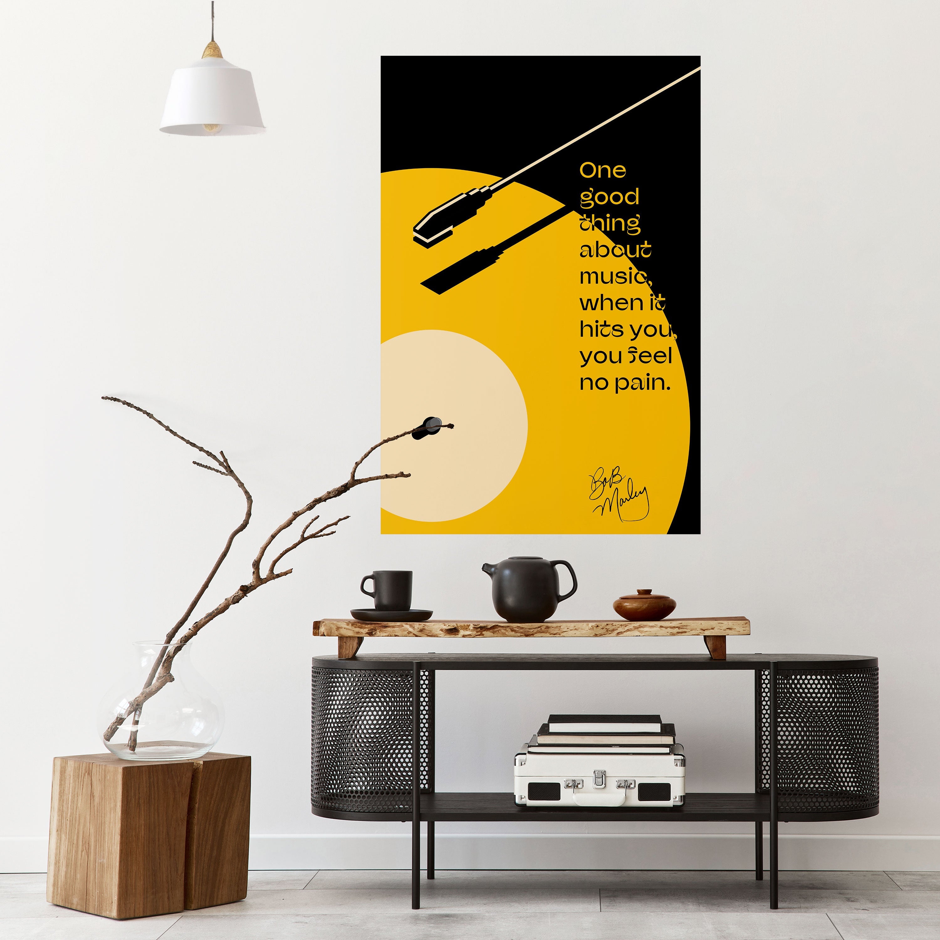 MUSIC – NO PAIN Vertikales Poster zum Abziehen und Aufkleben