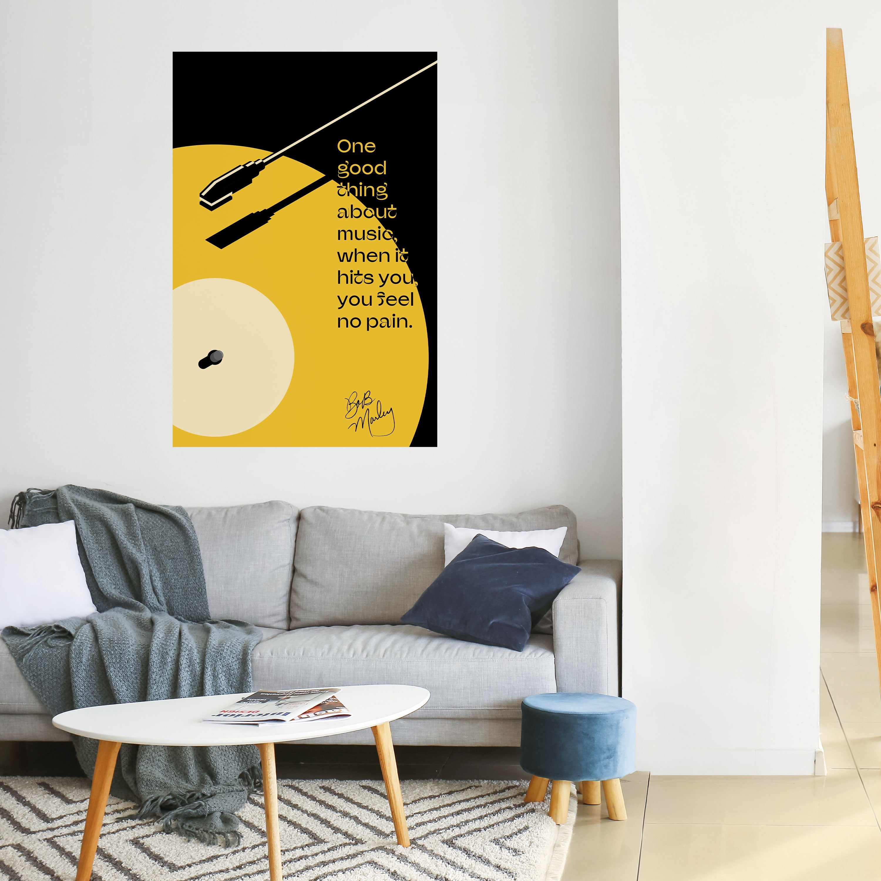 MUSIC – NO PAIN Vertikales Poster zum Abziehen und Aufkleben