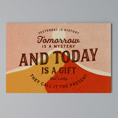TODAY IS A GIFT Horizontal Canvas Print