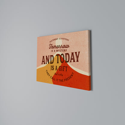 TODAY IS A GIFT Horizontal Canvas Print
