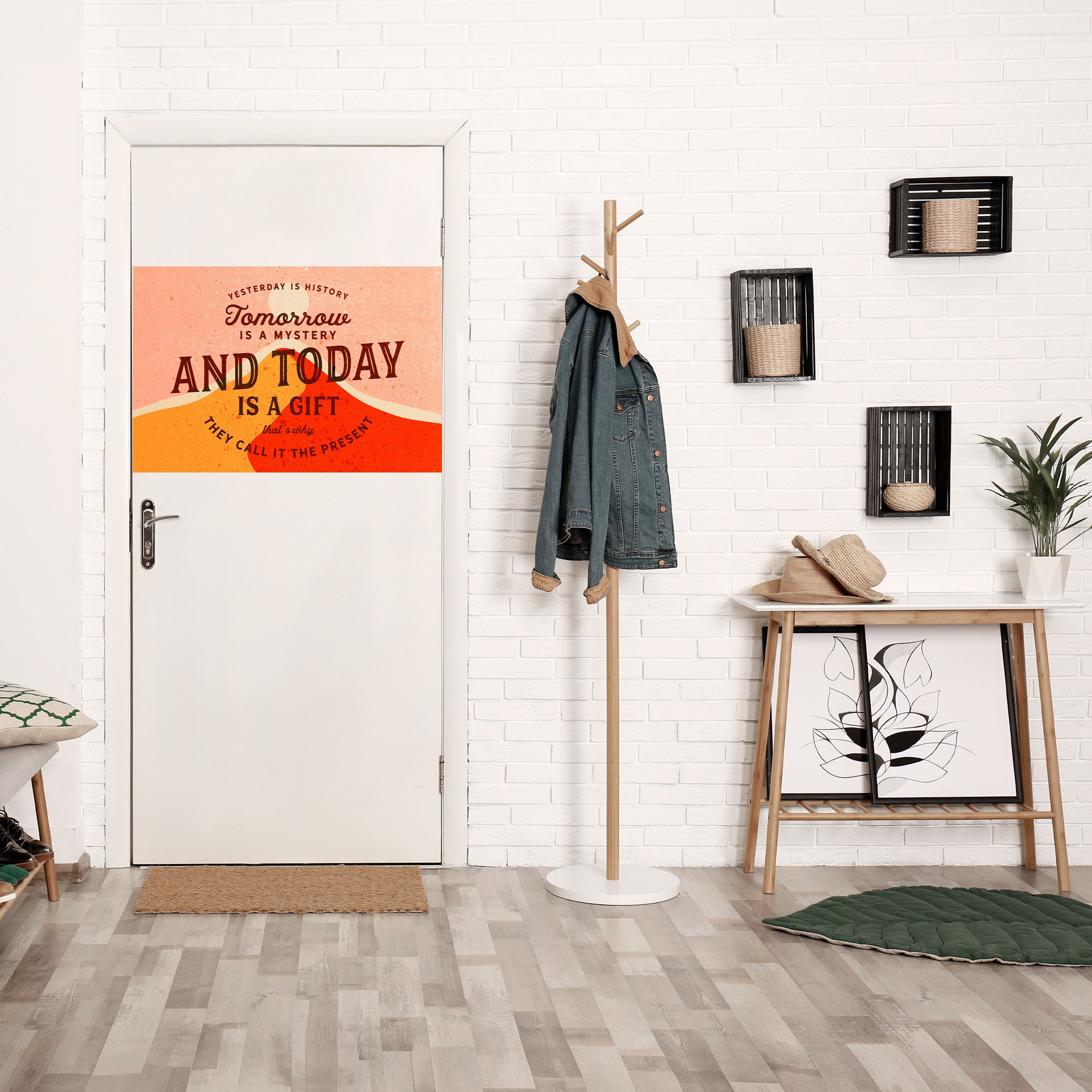 HEUTE IST EIN GESCHENK Horizontales Poster zum Abziehen und Aufkleben