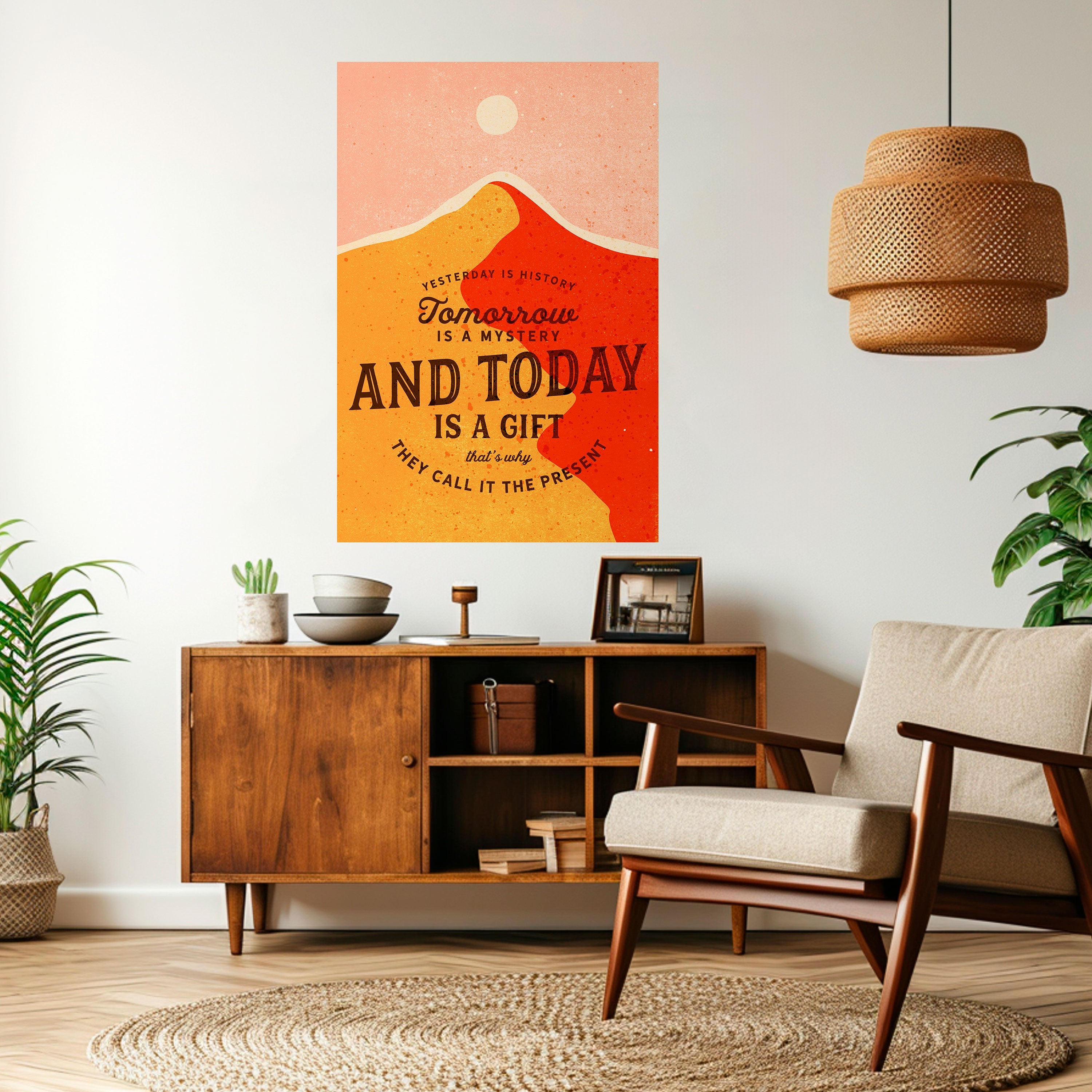 HEUTE IST EIN GESCHENK Vertikales Poster zum Abziehen und Aufkleben