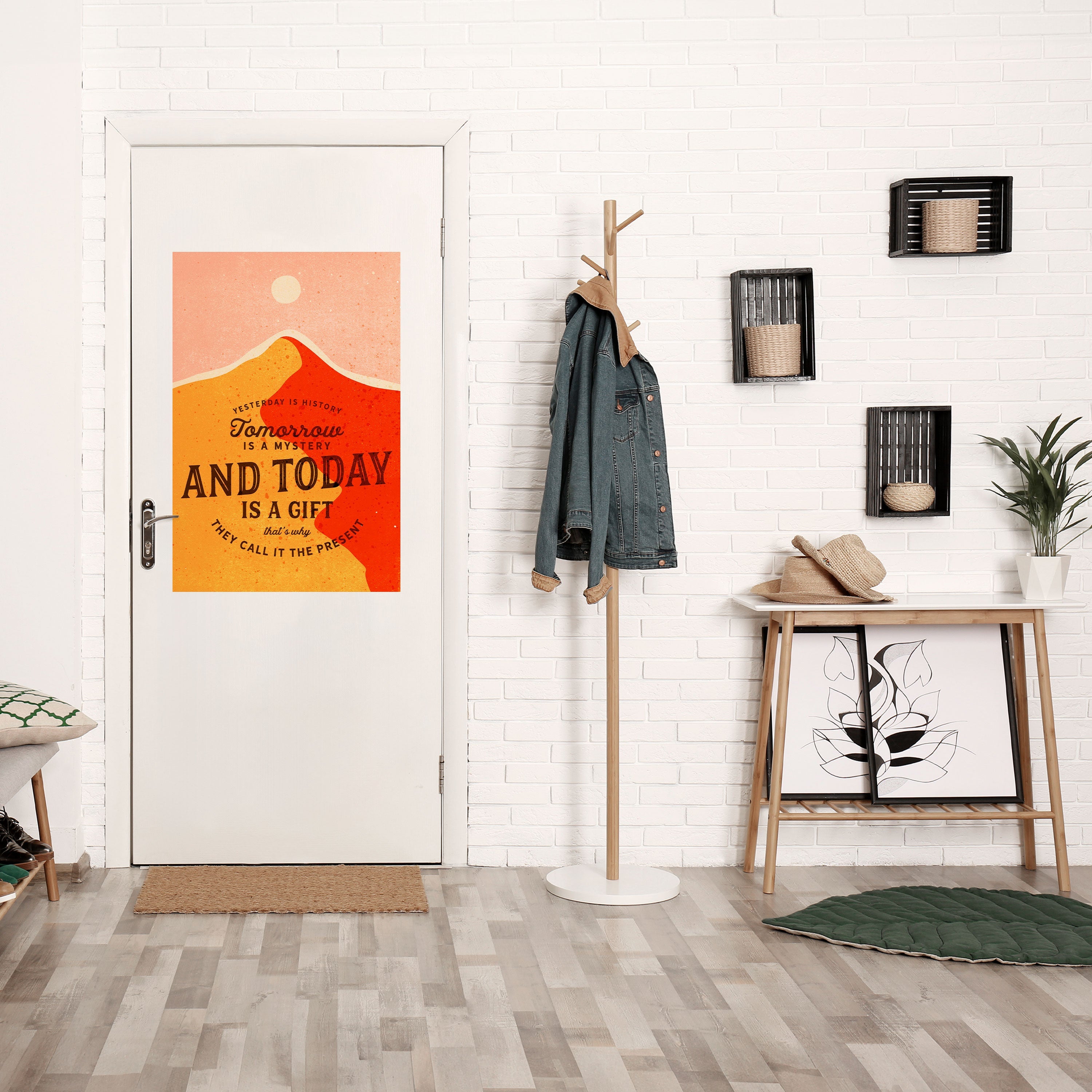 HEUTE IST EIN GESCHENK Vertikales Poster zum Abziehen und Aufkleben