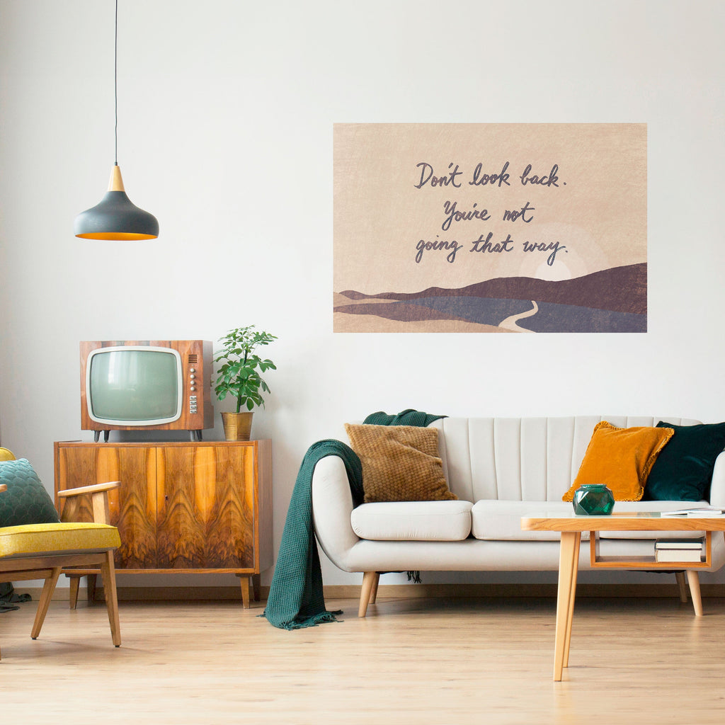 DON'T LOOK BACK Horizontales Poster zum Abziehen und Aufkleben
