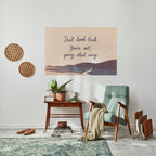 DON'T LOOK BACK Selbstklebendes Horizontal-Poster