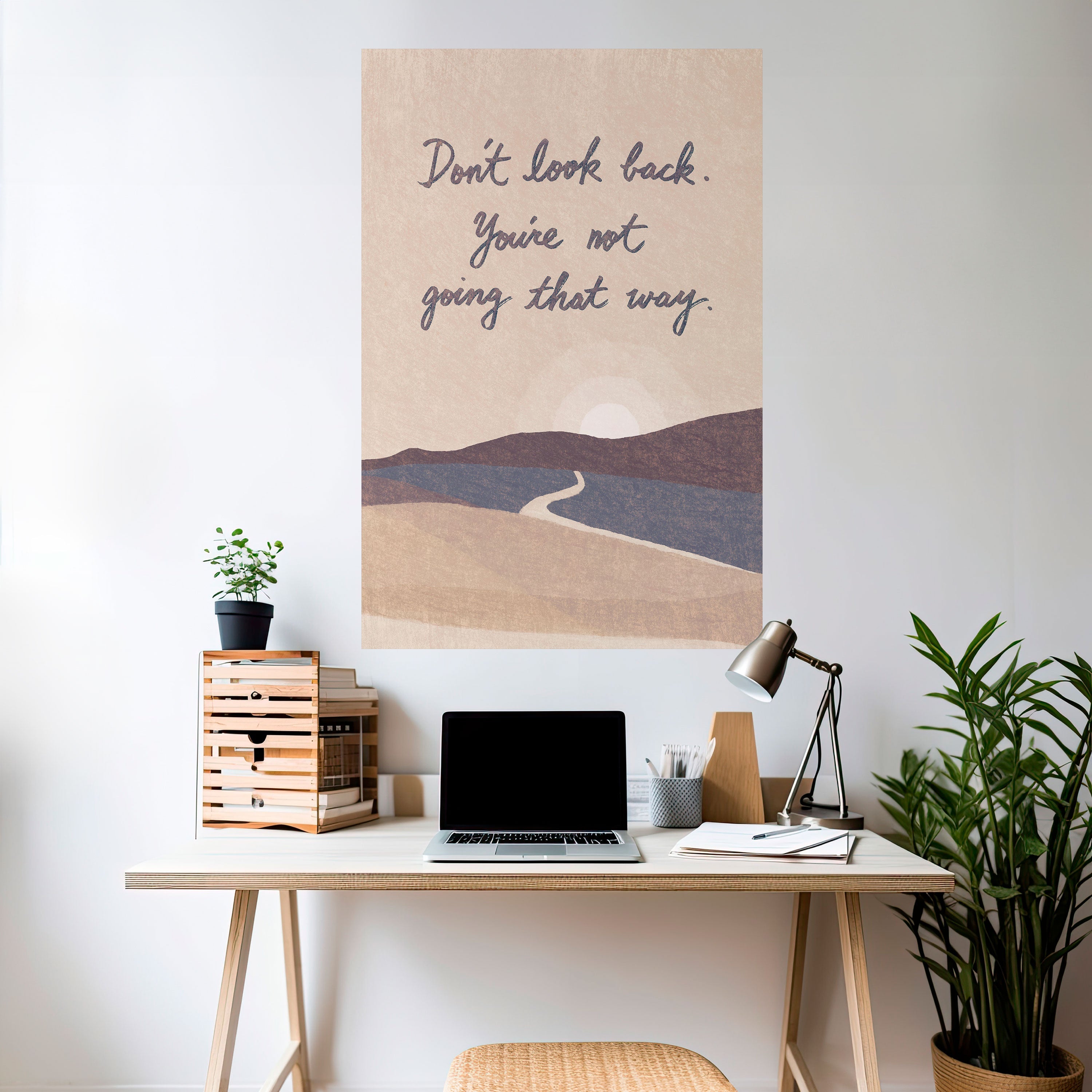DON'T LOOK BACK Vertikales Poster zum Abziehen und Aufkleben