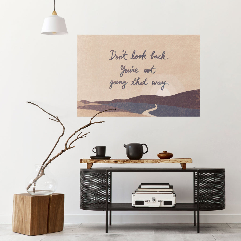 DON'T LOOK BACK Horizontales Poster zum Abziehen und Aufkleben
