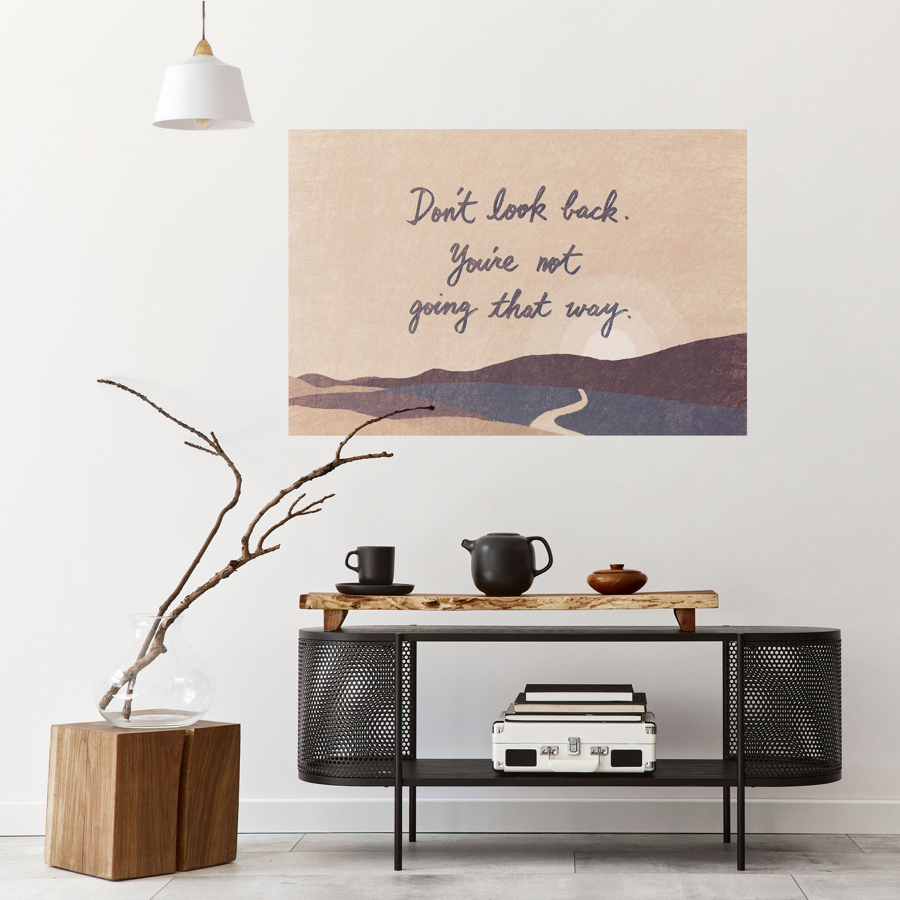 DON'T LOOK BACK Horizontales Poster zum Abziehen und Aufkleben