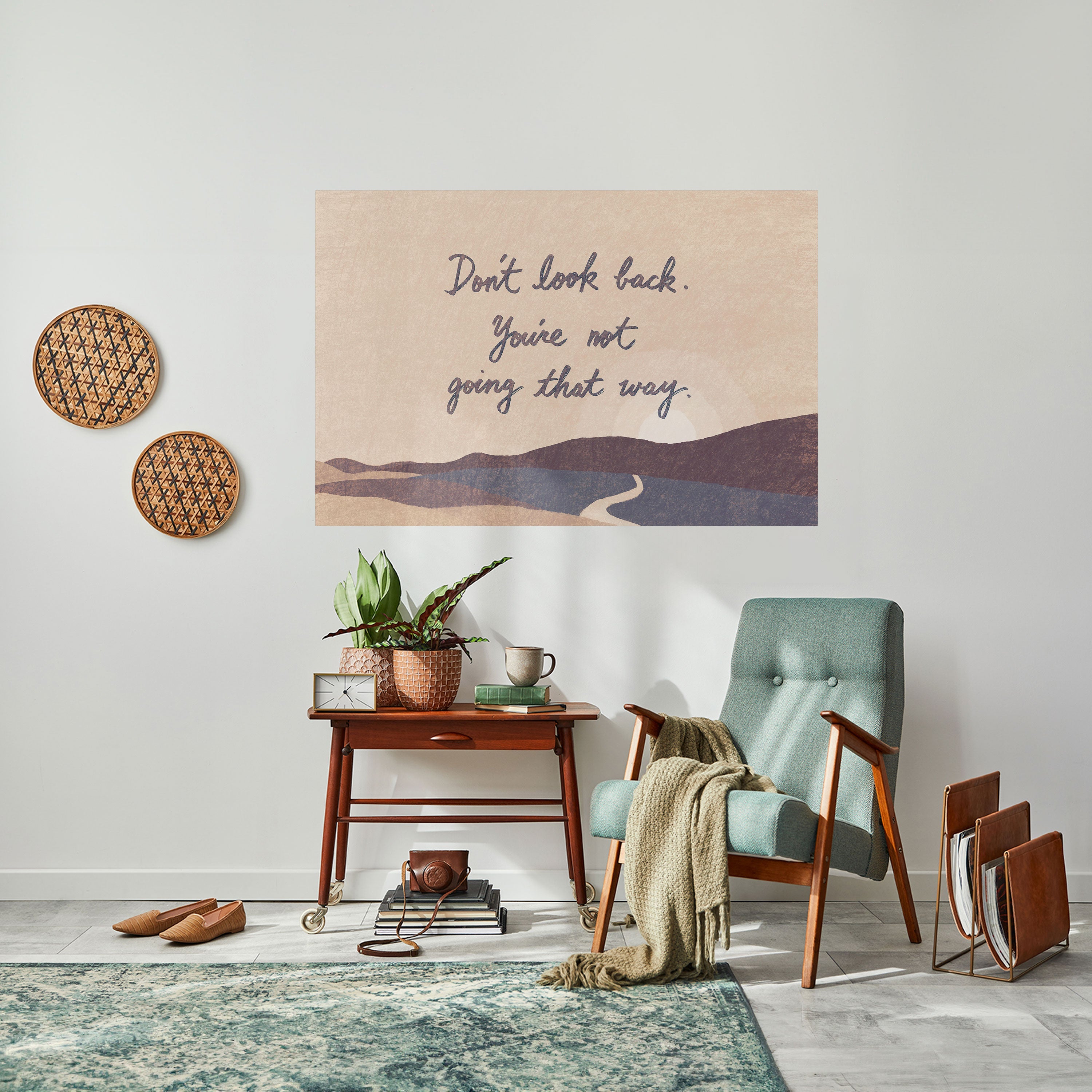 DON'T LOOK BACK Horizontales Poster zum Abziehen und Aufkleben