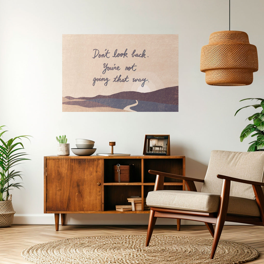 DON'T LOOK BACK Horizontales Poster zum Abziehen und Aufkleben