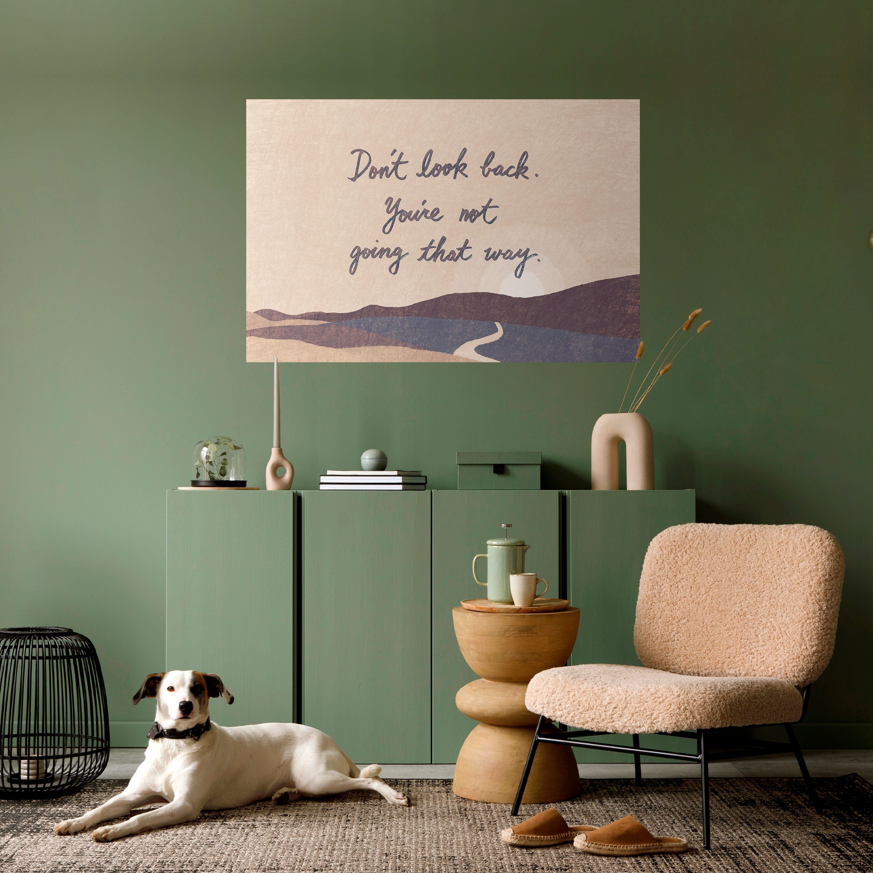 DON'T LOOK BACK Horizontales Poster zum Abziehen und Aufkleben