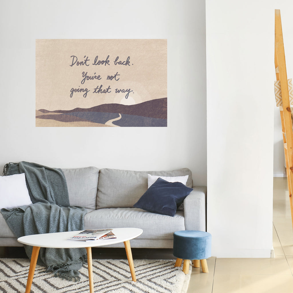DON'T LOOK BACK Horizontales Poster zum Abziehen und Aufkleben