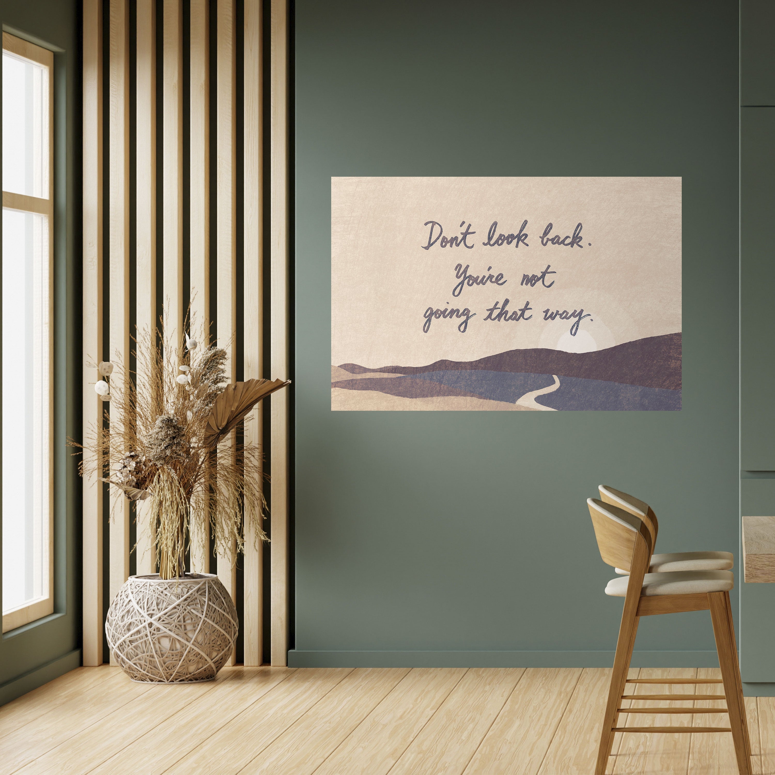 DON'T LOOK BACK Horizontales Poster zum Abziehen und Aufkleben
