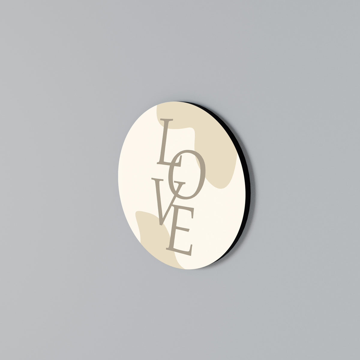 LOVE IN FORM Round Wall Art