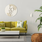 LOVE IN FORM Runde Wanddekoration Ø 69 cm