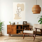 LOVE IN FORM Selbstklebendes Poster - Hochformat