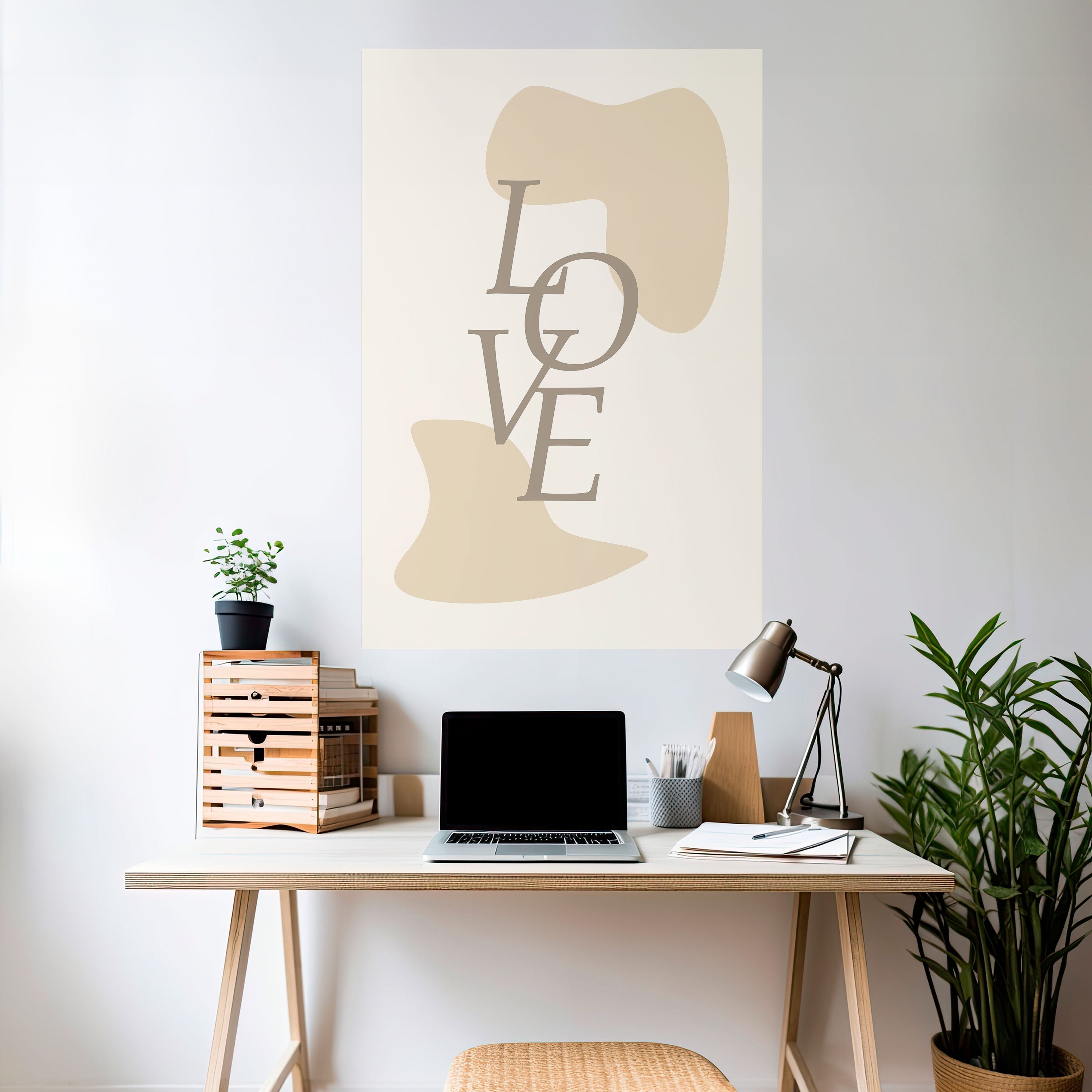 LOVE IN FORM Vertikales Poster zum Abziehen und Aufkleben