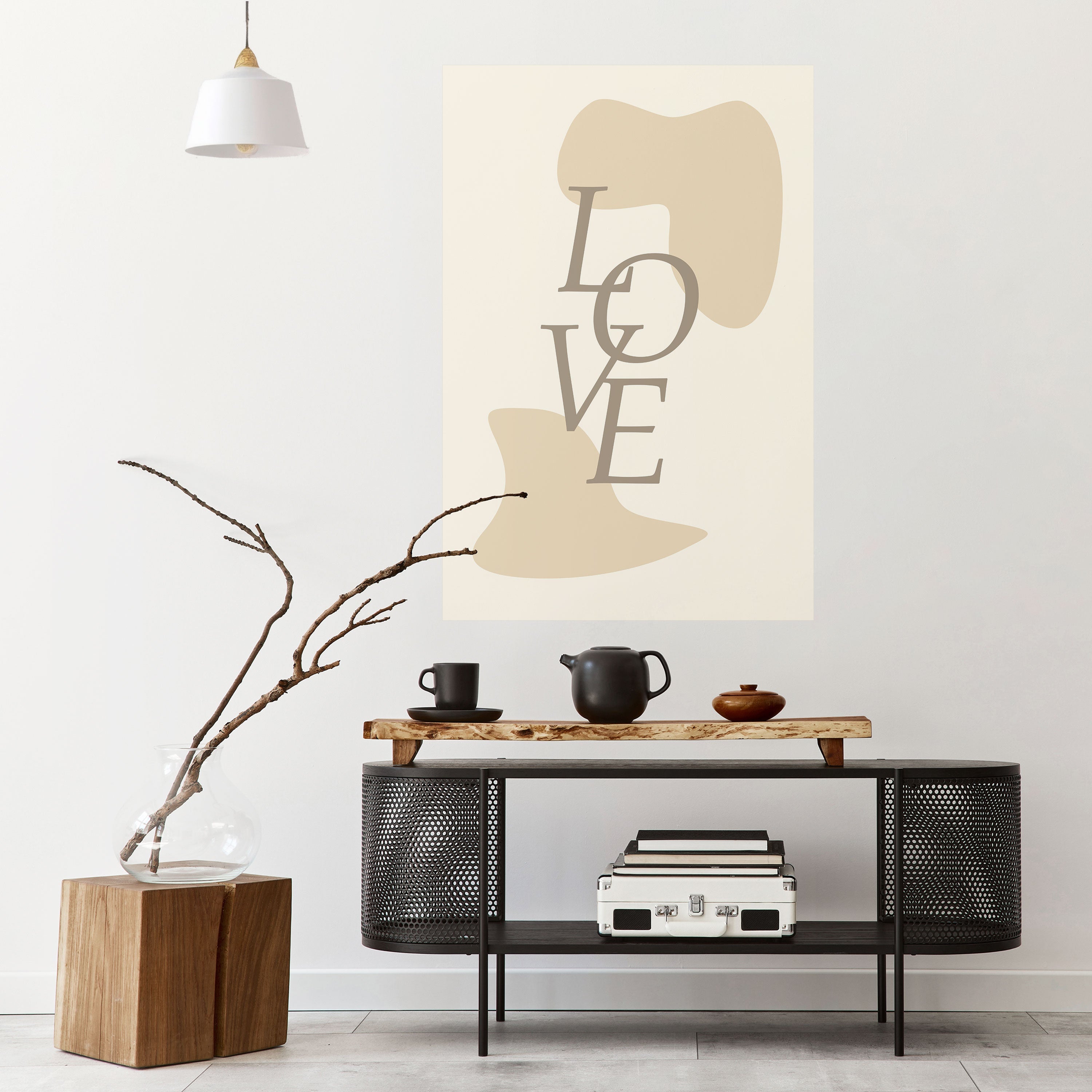 LOVE IN FORM Vertikales Poster zum Abziehen und Aufkleben