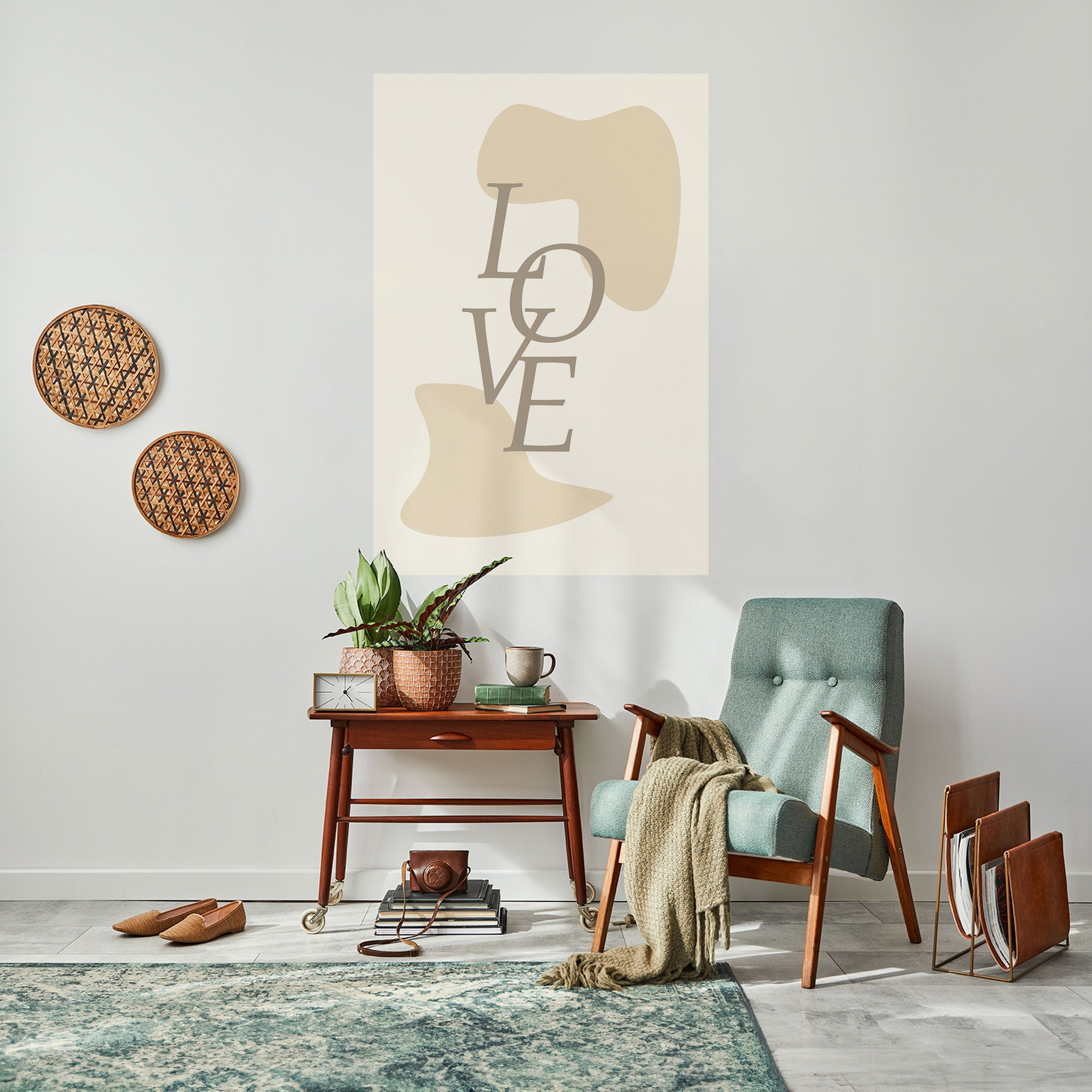 LOVE IN FORM Vertikales Poster zum Abziehen und Aufkleben