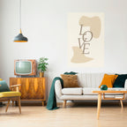 LOVE IN FORM Selbstklebendes Poster - Hochformat