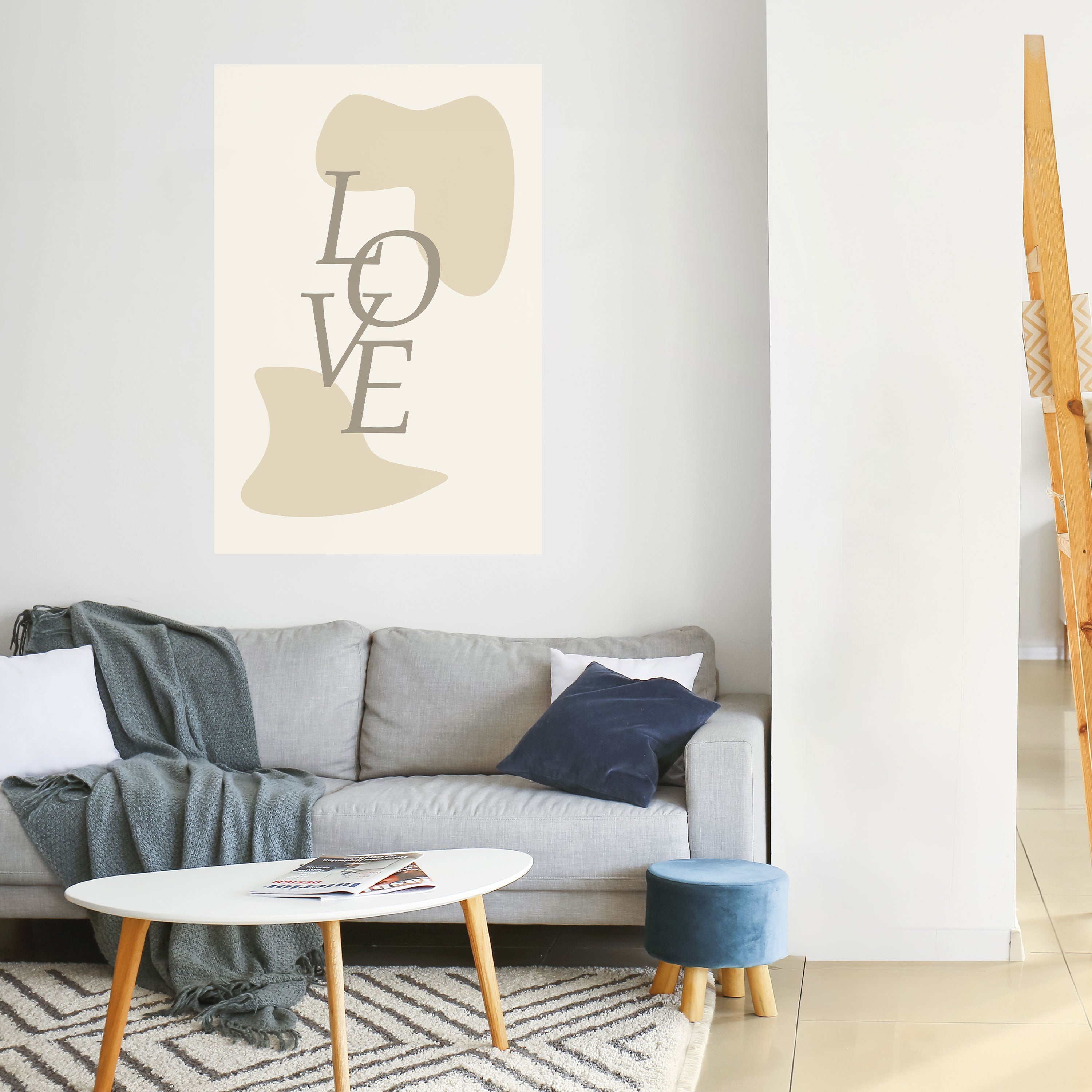 LOVE IN FORM Vertikales Poster zum Abziehen und Aufkleben