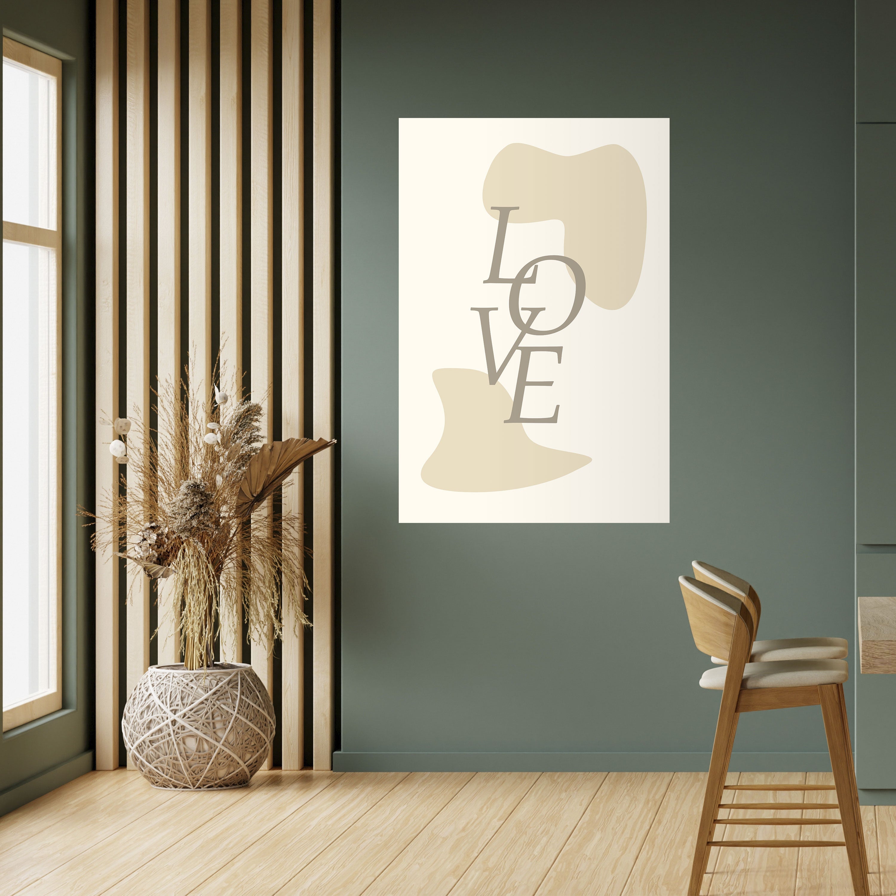 LOVE IN FORM Vertikales Poster zum Abziehen und Aufkleben